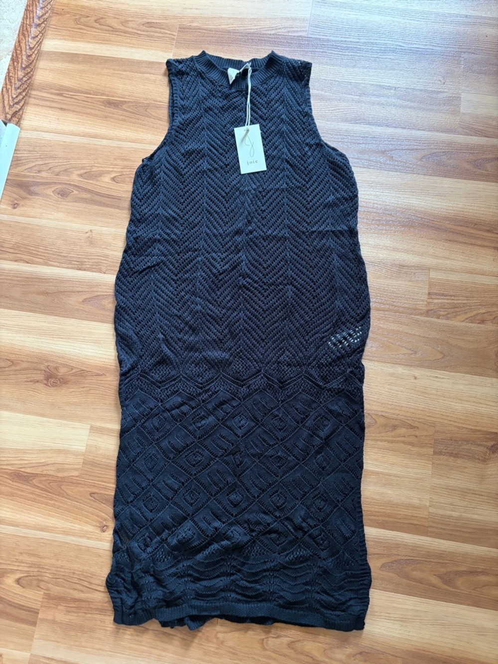 NWT Joie Crochet Knit Sheer Swimsuit Coverup Beach Vacation Midi Dress